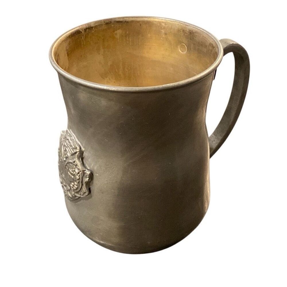 Vintage Italian Pewter Mug Ornate B88 Mark Baroque Style Tankard